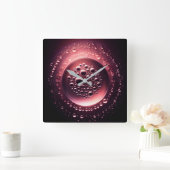 Wassertropfen Quadratische Wanduhr (Zuhause)
