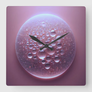 Wassertropfen Quadratische Wanduhr