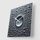 Wassertropfen Quadratische Wanduhr (Winkel)
