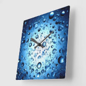 Wassertropfen Quadratische Wanduhr (Winkel)