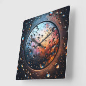 Wassertropfen Quadratische Wanduhr (Winkel)