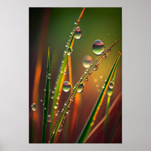 Wassertropfen Ruhe Stille Natur Friedlicher Zen Poster