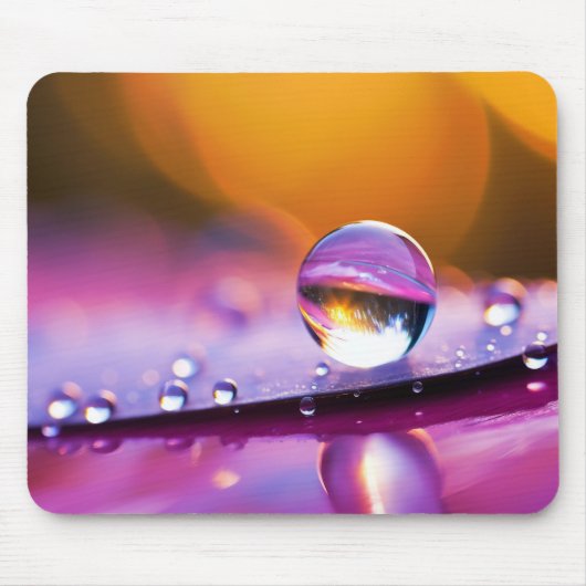 Wassertropfen tauchen Natur Serene Ruhe Mousepad (Vorne)