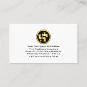 Wassertropfen Transluzenter Klempnerservice Visitenkarte (Rückseite)