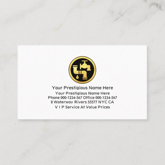 Wassertropfen Transluzenter Klempnerservice Visitenkarte (Rückseite)