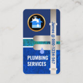 Wassertropfen tropfen aus blauem Wasser Visitenkarte (Vorderseite)