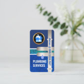 Wassertropfen tropfen aus blauem Wasser Visitenkarte (Stehend Vorderseite)