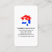 Wassertropfen tropfen aus blauem Wasser Visitenkarte (Rückseite)