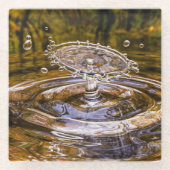Wassertropfen Tropfen Glasuntersetzer (Vorderseite)