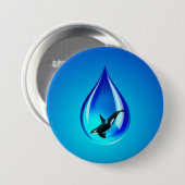 Wassertropfen und Orca Button (Vorne & Hinten)