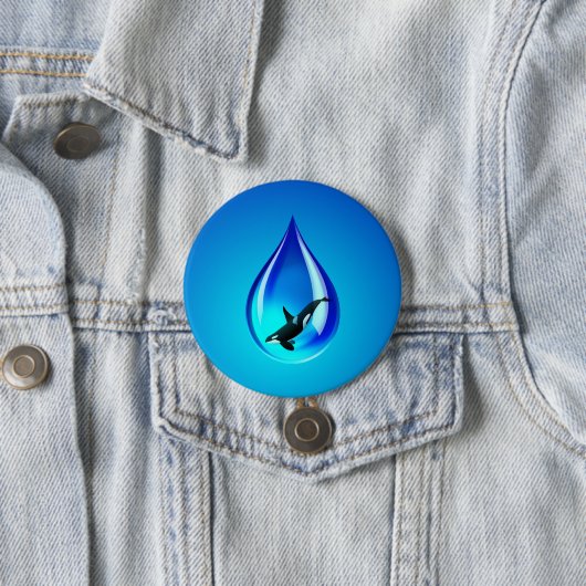 Wassertropfen und Orca Button (Beispiel)