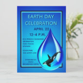 Wassertropfen und Orca Einladung (Stehend Vorderseite)