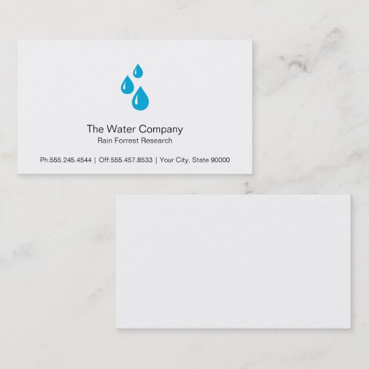 Wassertropfen Visitenkarte (Vorne/Hinten)