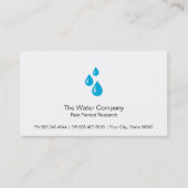 Wassertropfen Visitenkarte (Vorderseite)