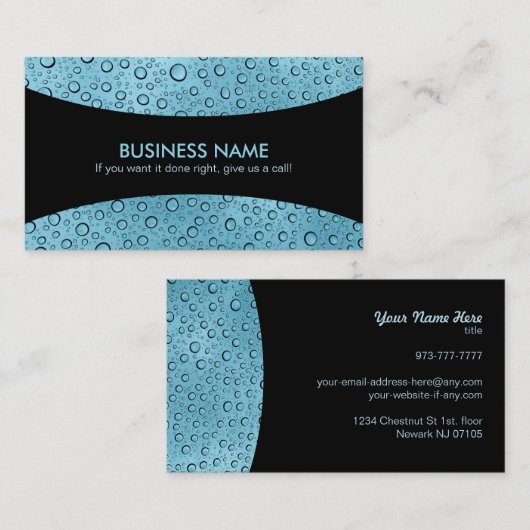 Wassertropfen - Visitenkarten Visitenkarte (Vorne/Hinten)