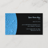 Wassertropfen - Visitenkarten Visitenkarte (Rückseite)