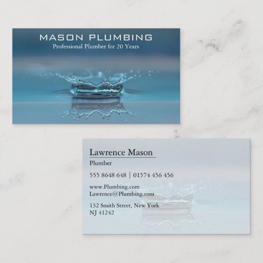 Wassertropfenpest - Klempner - Visitenkarte (Vorne/Hinten)