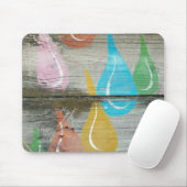 Wassertropfmuster auf Holz Mousepad (Mit Mouse)