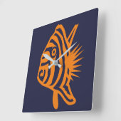 Wassertropische Fisch-Platz-Uhr Quadratische Wanduhr (Winkel)