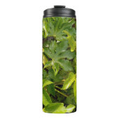 Wassertumbler mit Blättern Thermosbecher (Vorderseite)