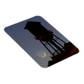 Wasserturm auf dem Dach | Crescent Moon New Jersey Magnet (Rechte Seite)