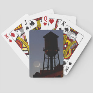 Wasserturm auf dem Dach Halbmond New Jersey Spielkarten