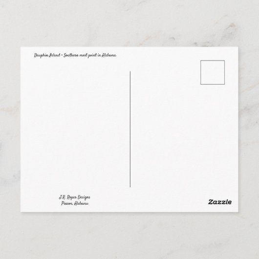 Wasserturm - Dauphin Island, Alabama Postkarte (Rückseite)