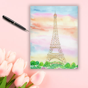 Wasserturm Eiffelturm während des Sonnenuntergangs Postkarte