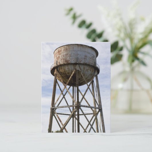 Wasserturm in Alcatraz Postkarte (Stehend Vorderseite)