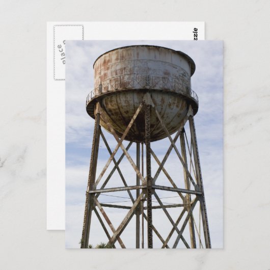 Wasserturm in Alcatraz Postkarte (Vorne/Hinten)
