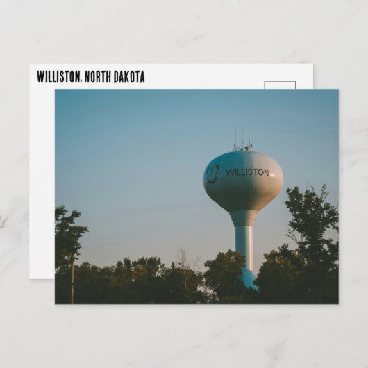 Wasserturm in Williston, North Dakota Postkarte (Vorne/Hinten)