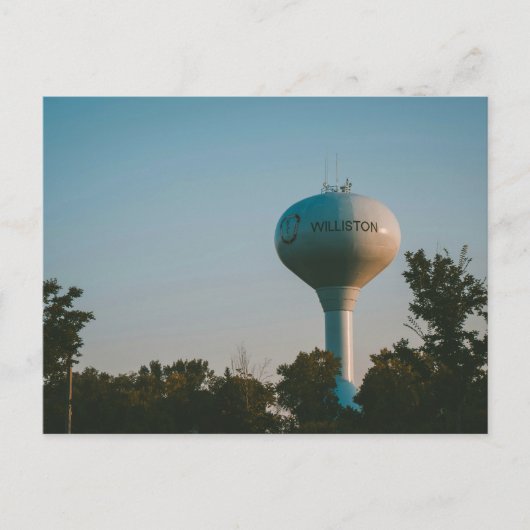 Wasserturm in Williston, North Dakota Postkarte (Vorderseite)