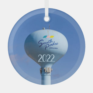 Wasserturm South Padre Island Ornament Aus Glas