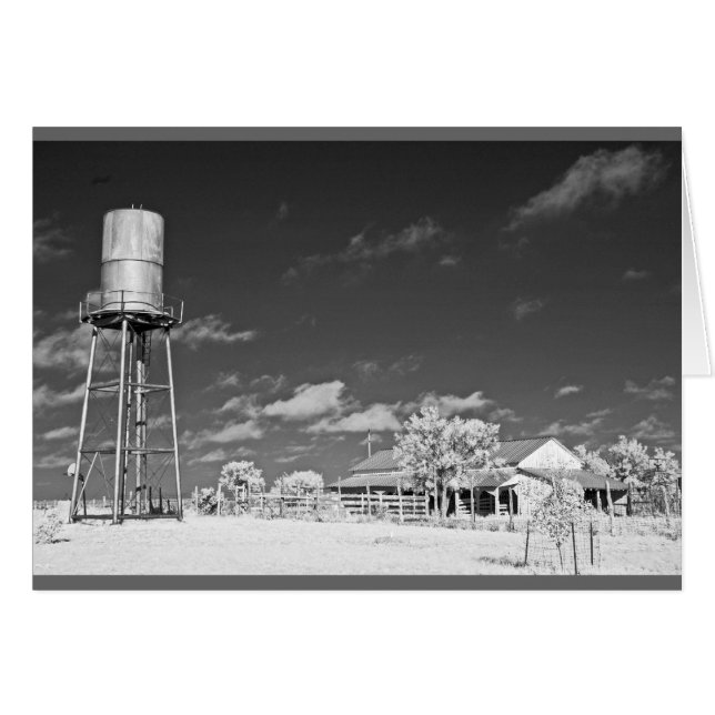 Wasserturm und Scheune auf der Ranch von Texas (Vorderseite (Horizontal))