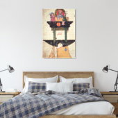 Wasseruhr mit automatisierten Zahlen Leinwanddruck (Insitu (Schlafzimmer))