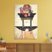 Wasseruhr mit automatisierten Zahlen Leinwanddruck (Insitu (Wohnzimmer))