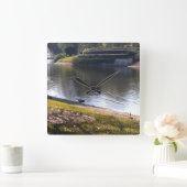 Wasseruhr Quadratische Wanduhr (Zuhause)