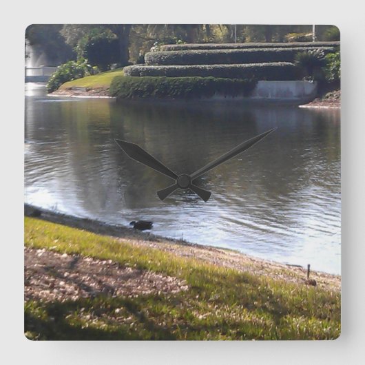 Wasseruhr Quadratische Wanduhr (Vorderseite)