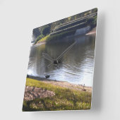 Wasseruhr Quadratische Wanduhr (Winkel)