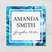 Wasseruntergrund Quadratische Visitenkarte (Vorderseite)