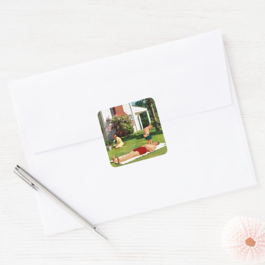 Wasservater Quadratischer Aufkleber (Umschlag)