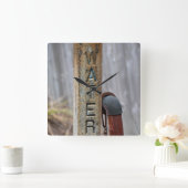 Wasserventil Quadratische Wanduhr (Zuhause)