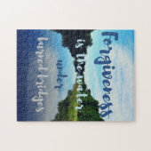 Wasserverbrannte Brücken verzeihen Zitat Puzzle (Horizontal)