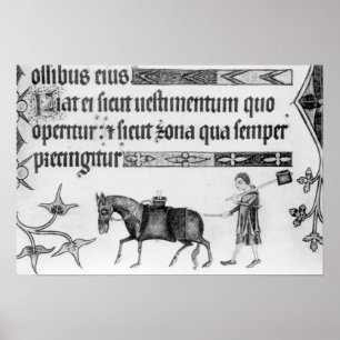 Wasserverkäufer, Illustration von "Luttrell Psalte Poster