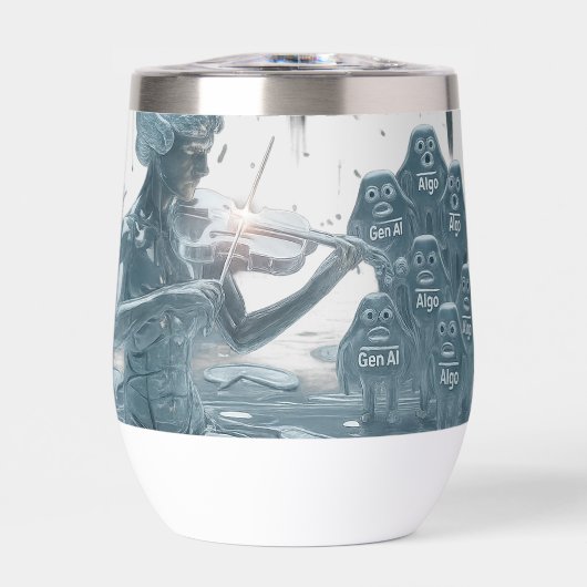 Wasserviolinist, KI und Algorithmen (White BG) (Vorderseite)