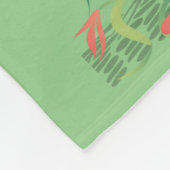 Wasservögel Flamingo Couple Tree of Life Grüne Fleecedecke (Ecke)