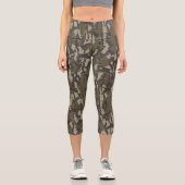 Wasservögel Jagd Camouflage Entenjäger Capri Leggings (Vorderseite)