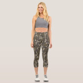Wasservögel Jagd Camouflage Entenjäger Capri Leggings (Vorderseite)