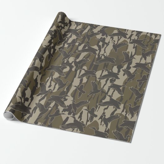 Wasservögel Jagd Camouflage Entenjäger Geschenkpapier (Ungerollt)