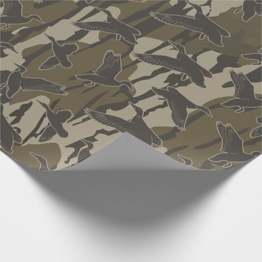Wasservögel Jagd Camouflage Entenjäger Geschenkpapier (Ecke)